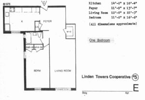 Linden Towers Floor Plan E-Line