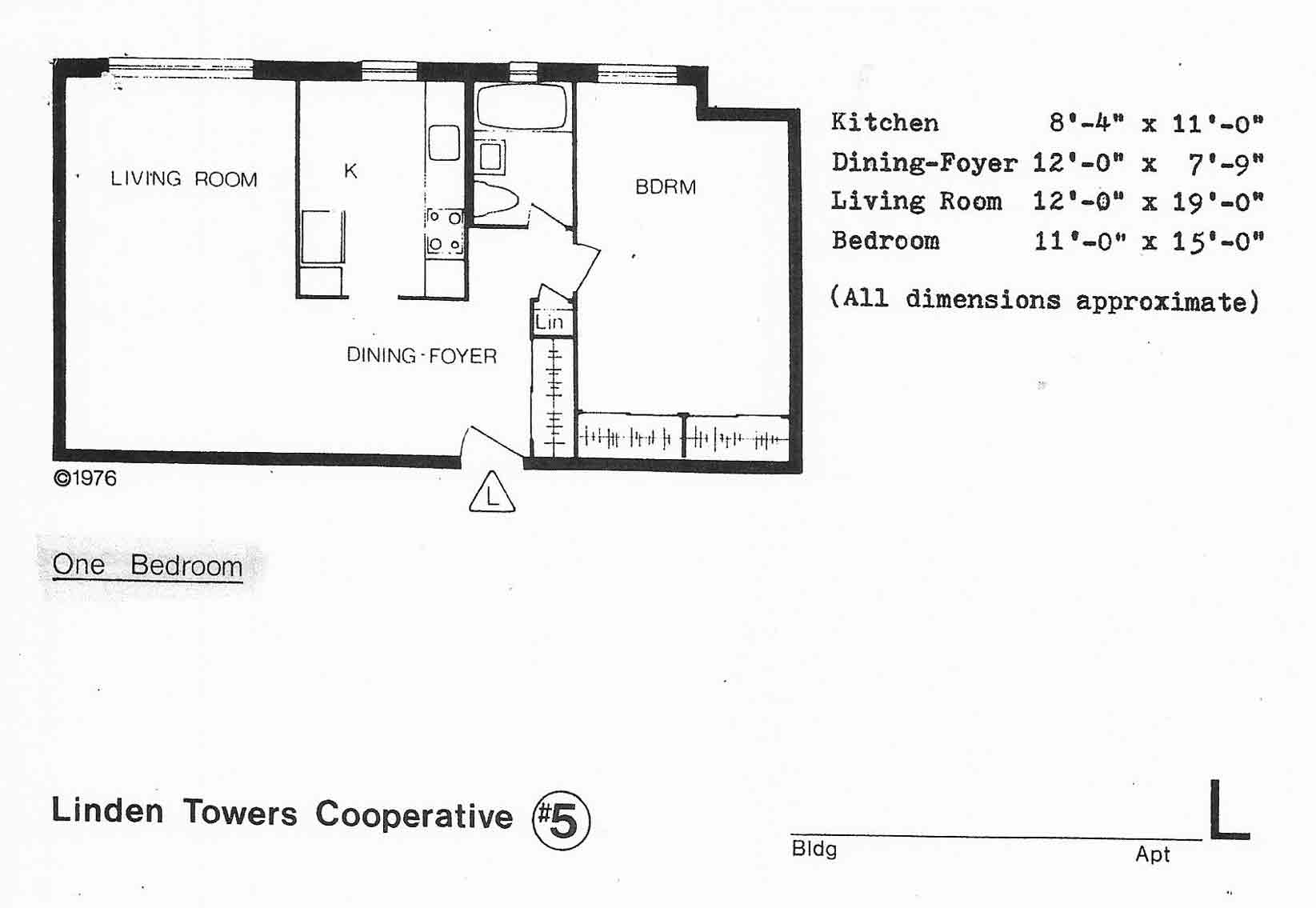 Linden Towers 5 Floor Plan L-Line